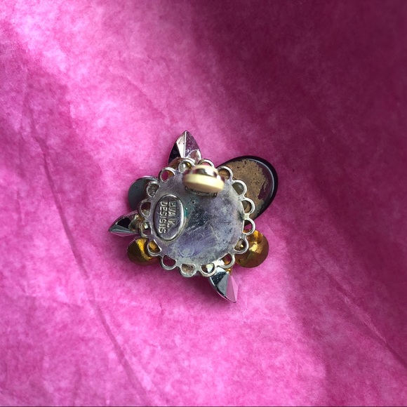 Vintage Eva K Designs Pink Rhinestone Earrings - Picture 4 of 4